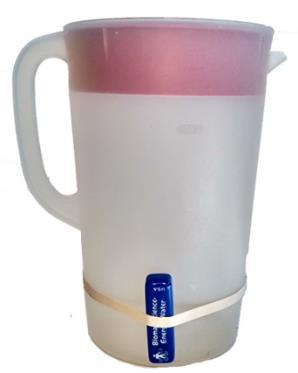 Water pitcher with Water Energizer attached